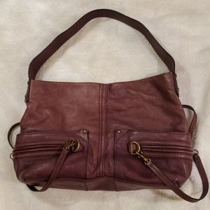 Gianni Bini Pebbled Leather Eggplant Purse